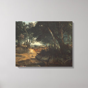 Impressão Em Tela Jean-Baptiste-Camille Corot - Floresta de