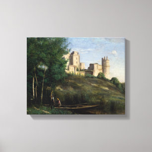 Impressão Em Tela Jean-Baptiste-Camille Corot - Ruínas do Chateau
