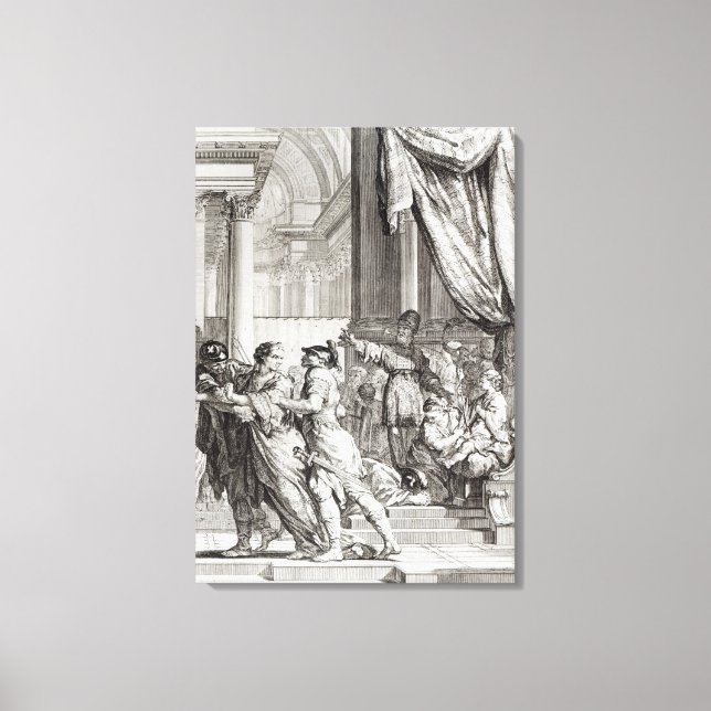 Impressão Em Tela Jehoiada, Alto Padre de Jerusalém Proclamando (Frente)