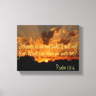 Impressão Em Tela Jeová está do meu lado no pôr do sol Salm bíblia v