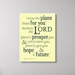 Impressão Em Tela Jeremiah 29:11 Eu sei os planos que tenho para voc