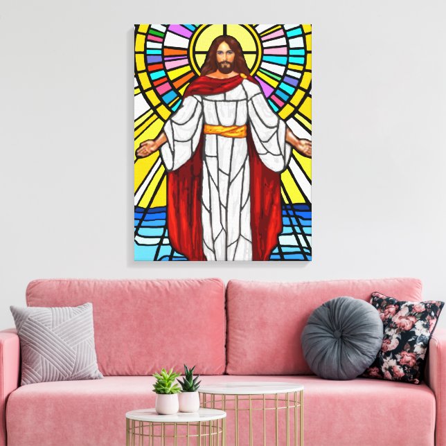 Impressão Em Tela Jesus    (Insitu(Sala de estar))