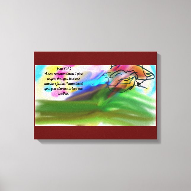 Impressão Em Tela Jesus ama (Frente)