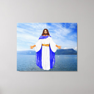 Impressão Em Tela Jesus andando na água