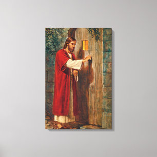 Impressão Em Tela Jesus Bateu Na Porta