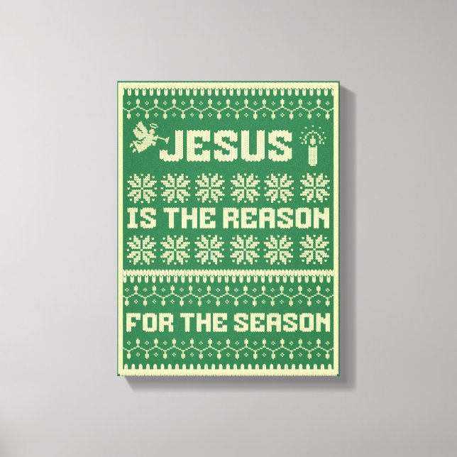 Impressão Em Tela Jesus De Natal É A Razão Para A Época (Frente)