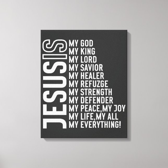 Impressão Em Tela Jesus É Meu... Tudo (Frente)