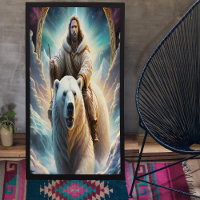 Jesus em um Poster de urso polar