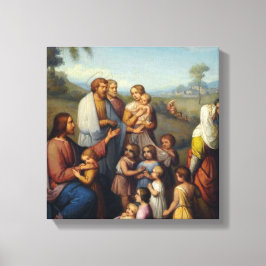 Impressão Em Tela Jesus entre as Crianças Religiosas