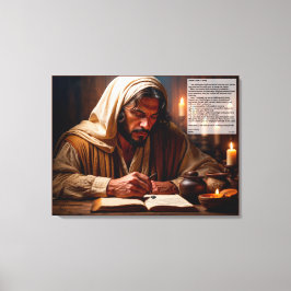 Impressão Em Tela Jesus Escrevendo no Livro da Vida