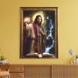 Impressão Em Tela Jesus Escrevendo no Livro da Vida