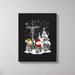 Impressão Em Tela Jesus Faith Hope ama Snowman Red Xadrez Xmas para