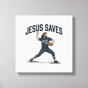 Impressão Em Tela Jesus Salva Camisa de Gravura Vintage de Arremessa