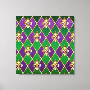 Impressão Em Tela Jewelry Background Mardi Gras