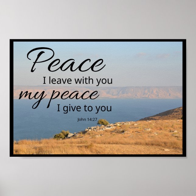 Impressão em tela João 14:27 | Paz Eu Deixo Com Vo (Frente)