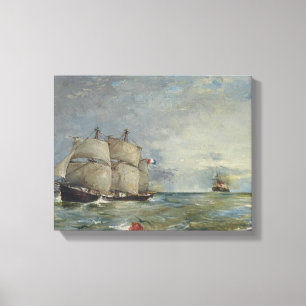 Impressão Em Tela Joaquin Sorolla - Barcos à vela no mar