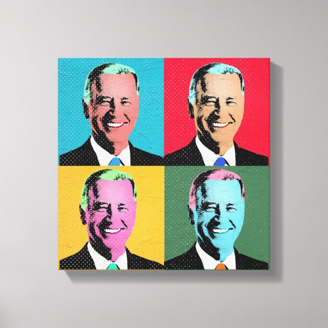 Impressão Em Tela Joe Biden Pop Art Painting (Frente)
