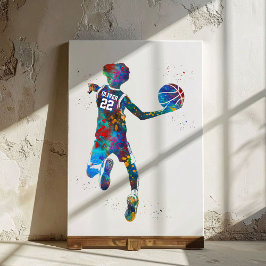 Impressão Em Tela Jogador de Basquete