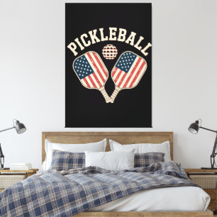 Impressão Em Tela Jogador de pickleball da bandeira dos EUA