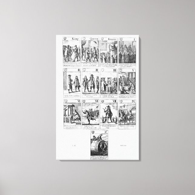 Impressão Em Tela Jogando cartas (Frente)