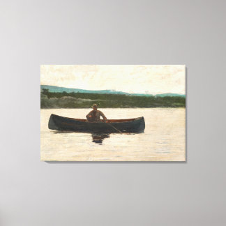 Impressão Em Tela Jogando um Peixe (1875) por Winslow Homer