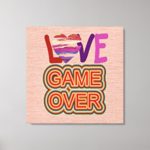 Impressão Em Tela Jogo de Amor e Coração Superior a 2