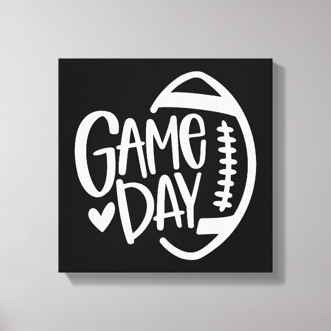 Impressão Em Tela Jogo Dia de Futebol Estação Engraçada Homens Mulhe (Frente)