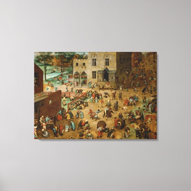 Impressão Em Tela Jogos Infantis de Pieter Bruegel, o Velho (Frente)