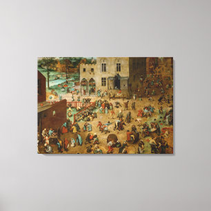 Impressão Em Tela Jogos Infantis de Pieter Bruegel, o Velho