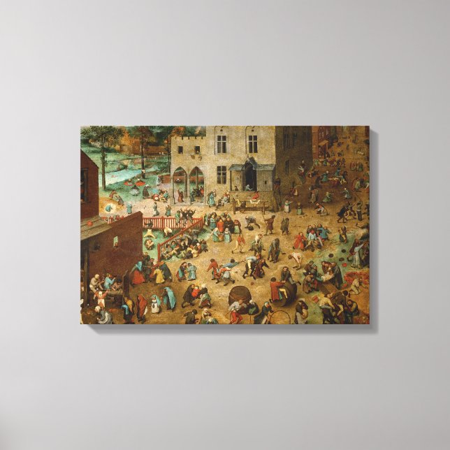 Impressão Em Tela Jogos Infantis de Pieter Bruegel, o Velho (Frente)