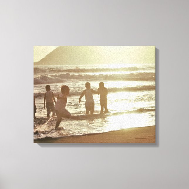 Impressão Em Tela Jogue na praia (Frente)