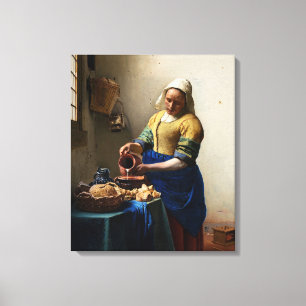 Impressão Em Tela Johannes Vermeer - A Milkmaid