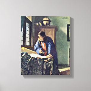 Impressão Em Tela Johannes Vermeer - geógrafo