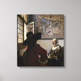 Impressão Em Tela Johannes Vermeer - Oficial com uma Garota Rindo