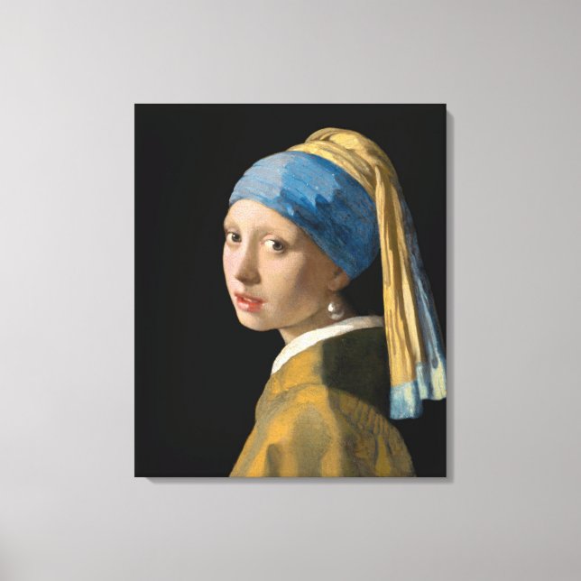 Impressão Em Tela Johannes Vermeer - Rapariga com um Ouriço de Pérol (Frente)