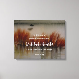 Impressão Em Tela John 16:33 Eu tenho a Bíblia Verse Christian