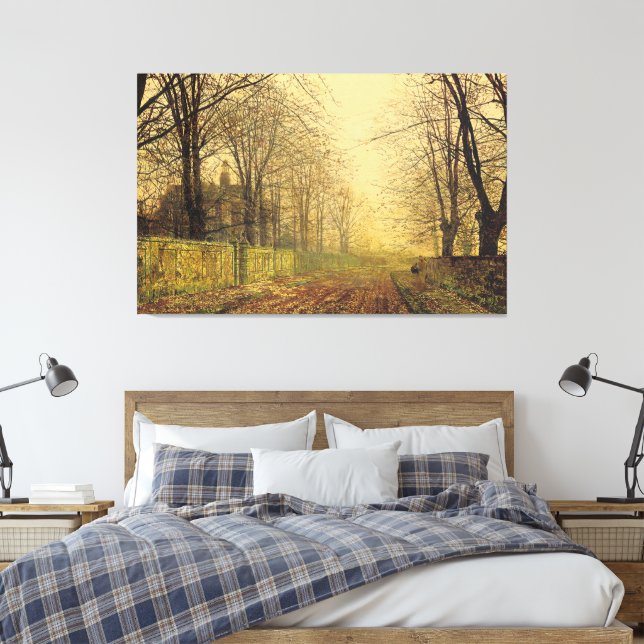 Impressão Em Tela John Atkinson Grimshaw - A Folha Seca e Amarela (Insitu(Quarto))