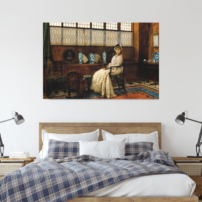 Impressão Em Tela John Atkinson Grimshaw - Canção de Embalar  (Insitu(Quarto))