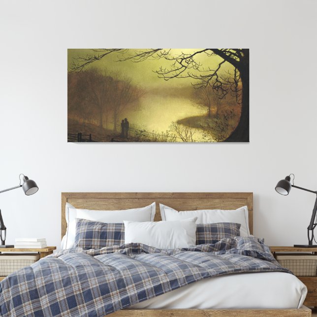 Impressão Em Tela John Atkinson Grimshaw - Lago Roundhay (Insitu(Quarto))