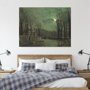 Impressão Em Tela John Atkinson Grimshaw - Luar de Novembro