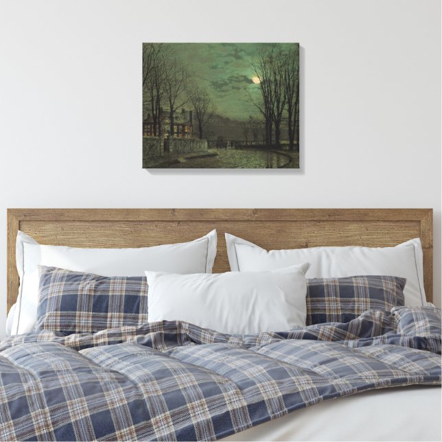 Impressão Em Tela John Atkinson Grimshaw - Luar de Novembro  (Insitu(Quarto))