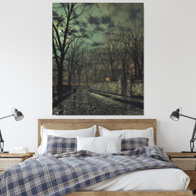 Impressão Em Tela John Atkinson Grimshaw - Novembro (Insitu(Quarto))