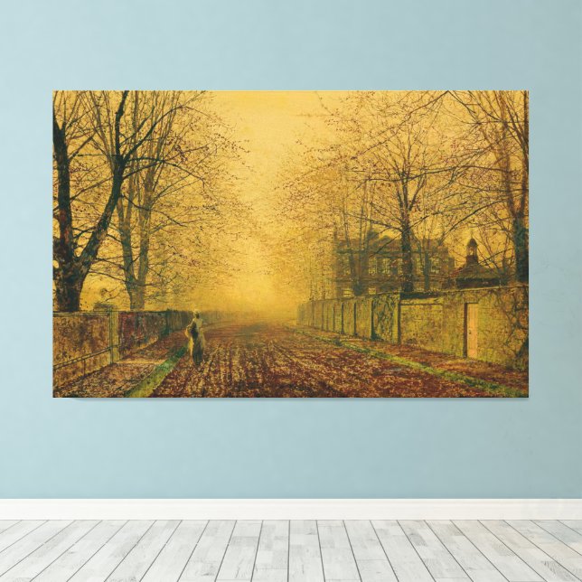 Impressão Em Tela John Atkinson Grimshaw - Sob as Bétulas (Insitu(piso de madeira))
