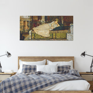 Impressão Em Tela John Atkinson Grimshaw - Uma Senhora em um Clássic