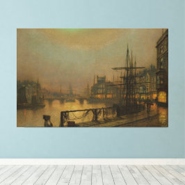 Impressão Em Tela John Atkinson Grimshaw - Whitby à Noite
