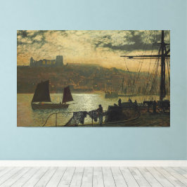 Impressão Em Tela John Atkinson Grimshaw - Whitby Abbey And Church