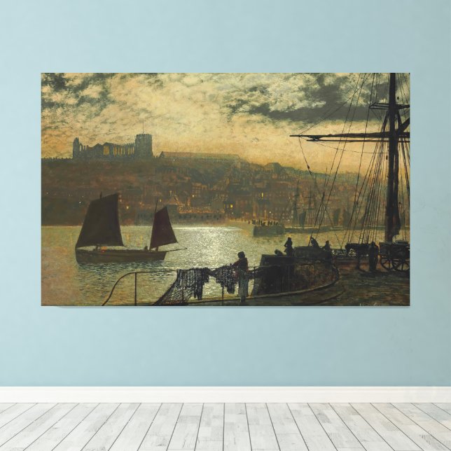 Impressão Em Tela John Atkinson Grimshaw - Whitby Abbey And Church (Insitu(piso de madeira))