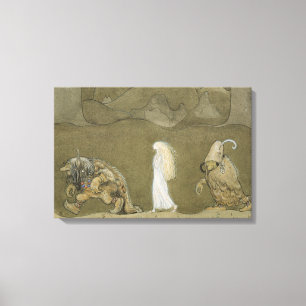Impressão Em Tela John Bauer - princesa e troll