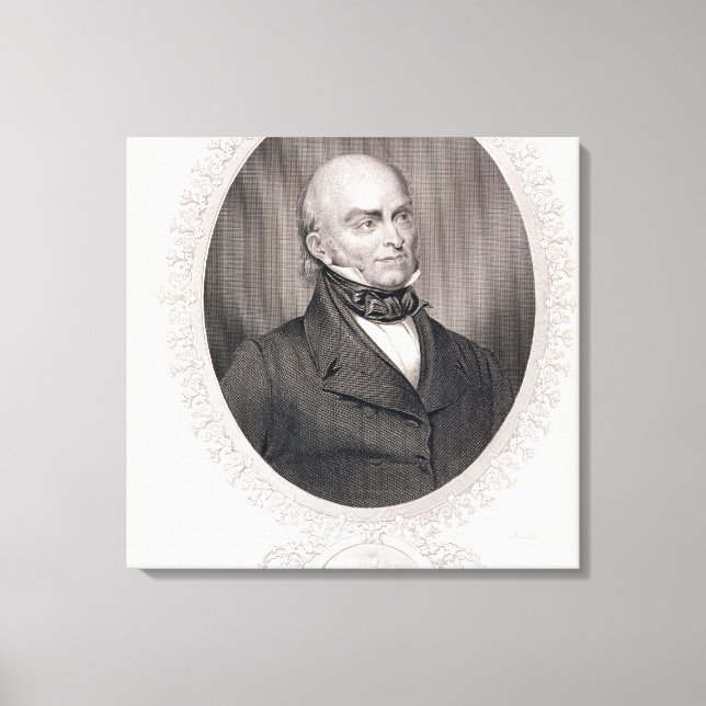 Impressão Em Tela John Quincy Adams (Frente)