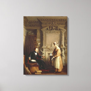 Impressão Em Tela John Sheepshanks e sua empregada